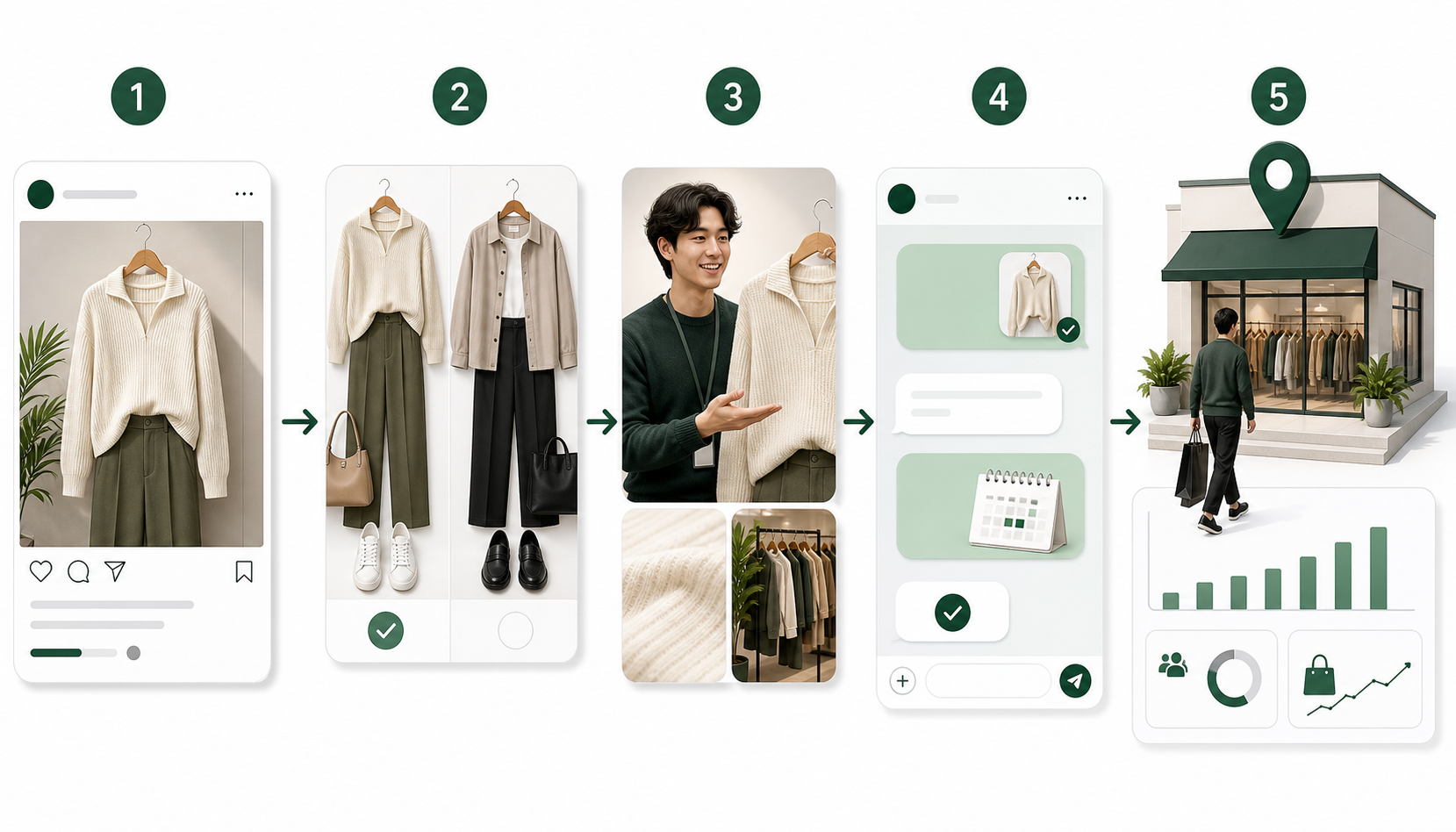 小売店・アパレルのInstagram導線図